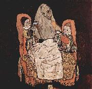 Egon Schiele Mutter mit zwei Kindern France oil painting artist